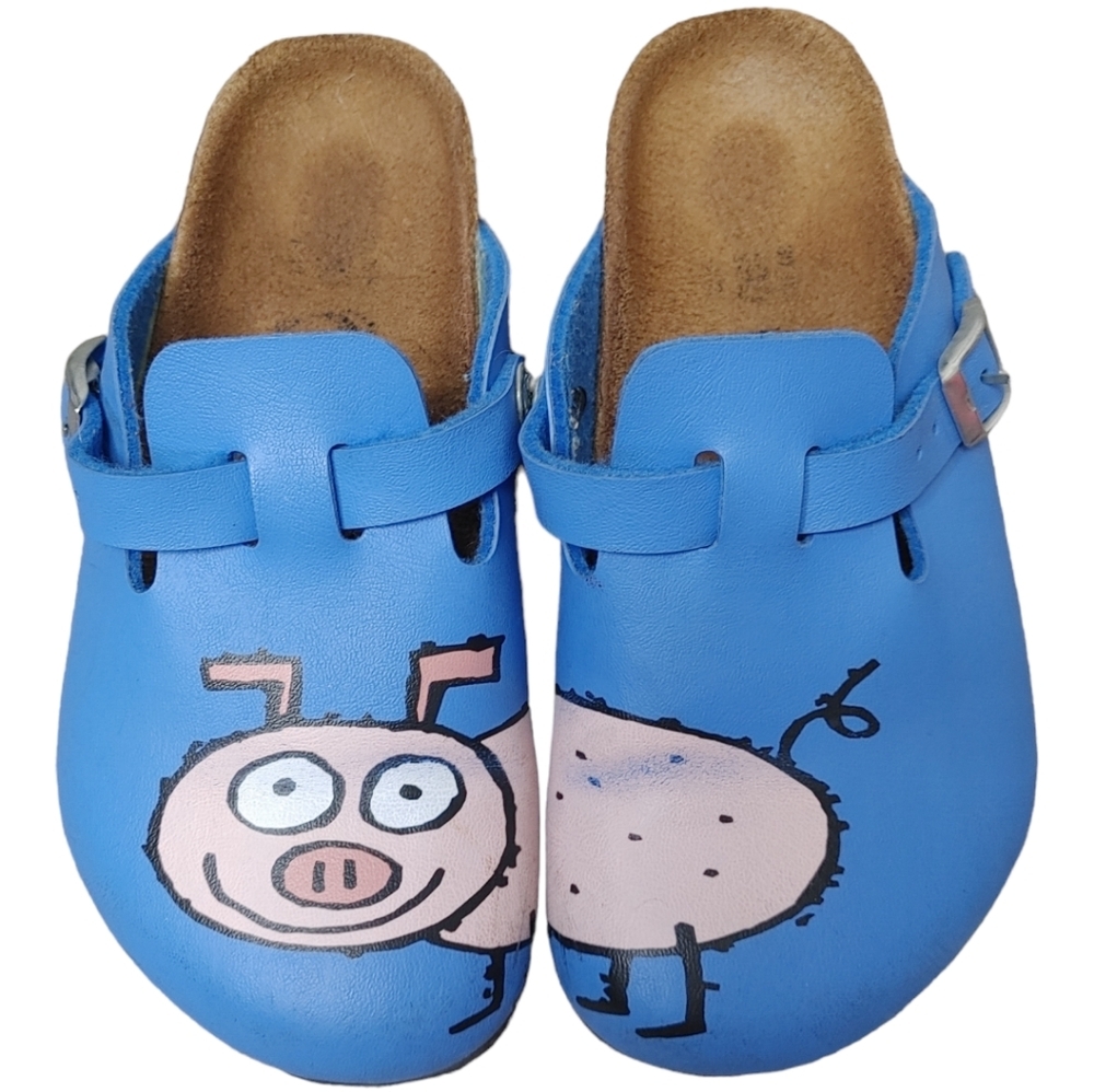 Birkenstock Birki Woodby pig clogs kids size 30